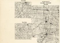 Clark County Outline - Eaton, Grant, Wisconsin State Atlas 1930c